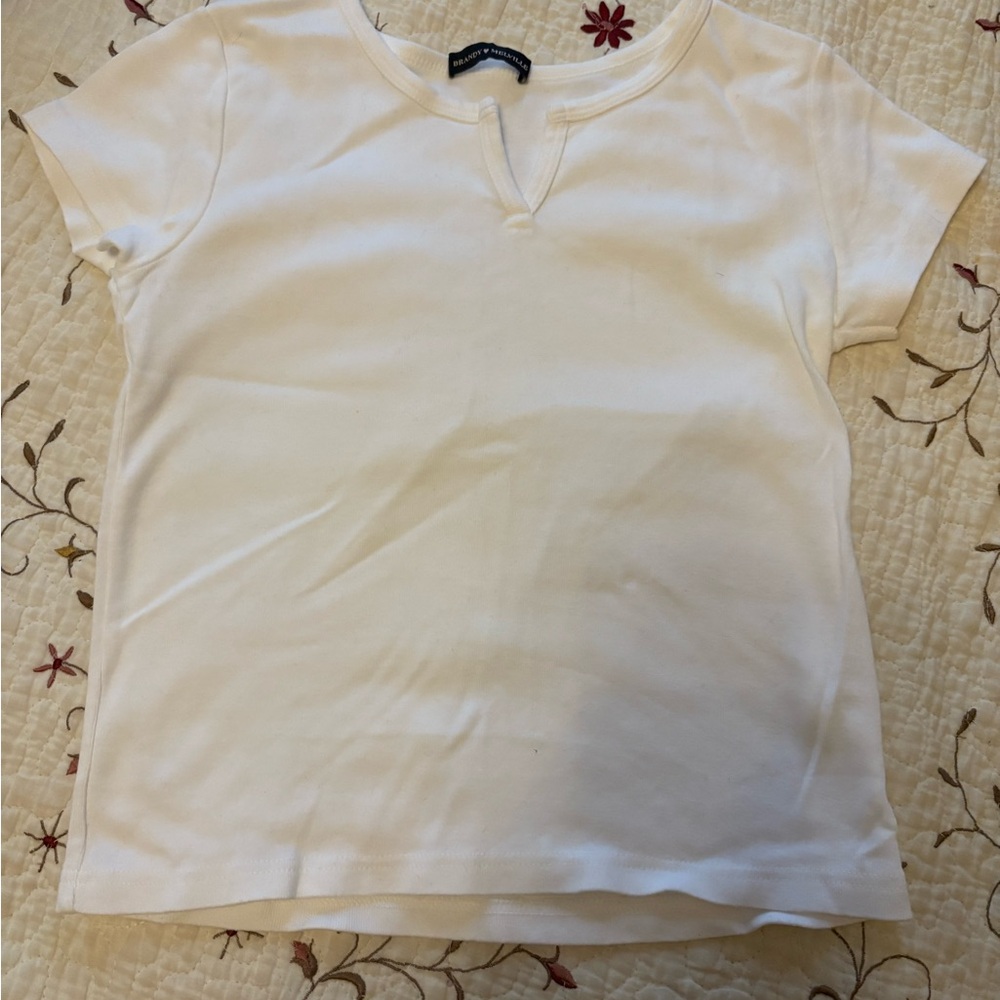 Brandy Melville White Short Sleeve Top